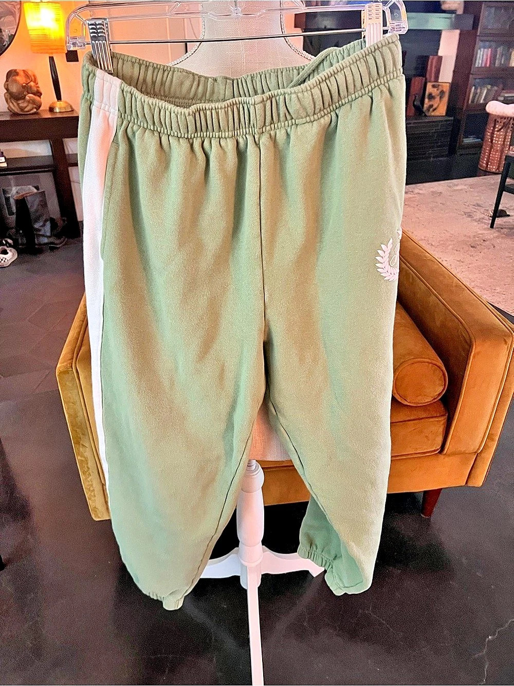 PINK Women's Joggers in Green & Size Medium Like New